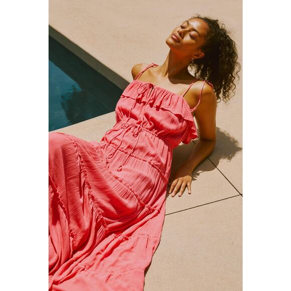 NWT Anthropologie Pink Maxi Dress - Large - Picture 3 of 6